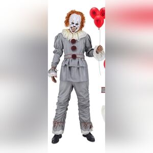 Pennywise Costume Adult Size Small with Mask and Two Balloons